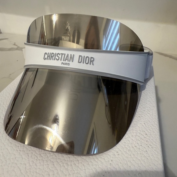 Christian Dior White and Silver Visor BRAND NEW - Picture 6 of 6